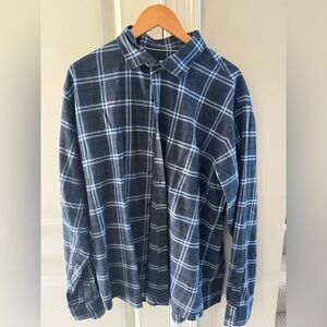 Peter Millar Navy and Light Blue Check Shirt